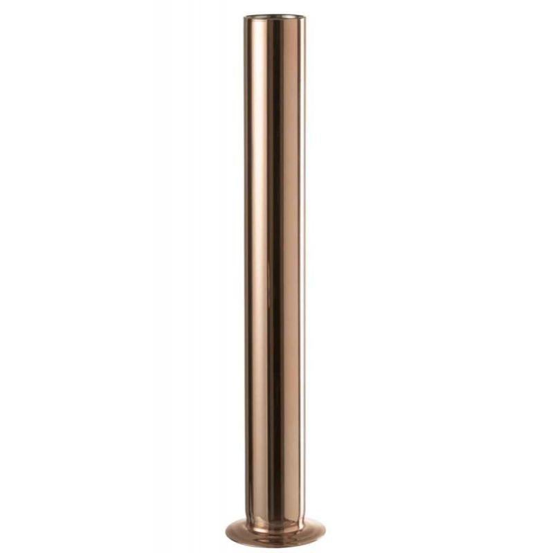 Vase tube en verre cuivre 9x9x45 cm Leroy Merlin