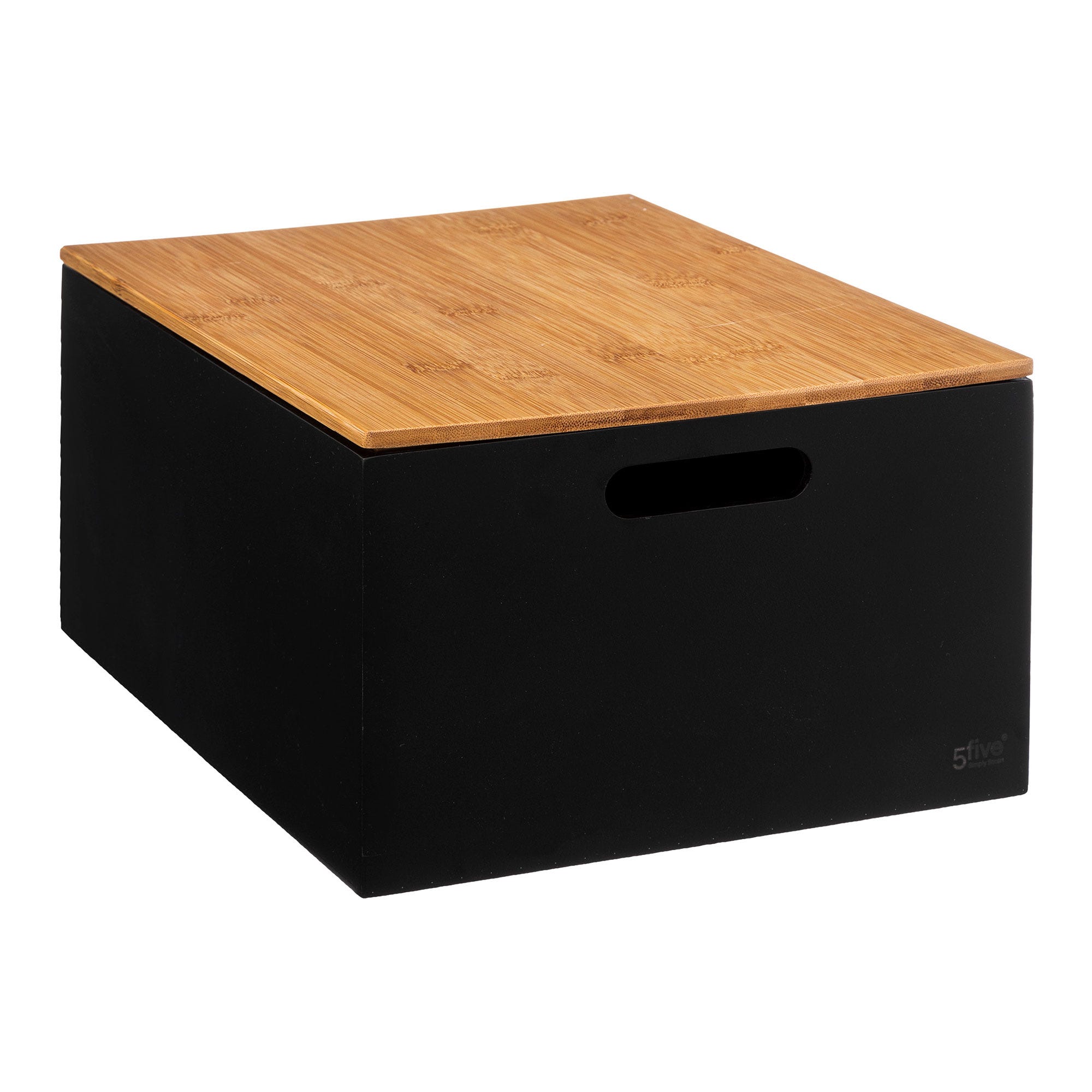 set di 3 scatole decorative in legno, con coperchio, impilabili l'una con  l'altra, scritta nera - PEARL