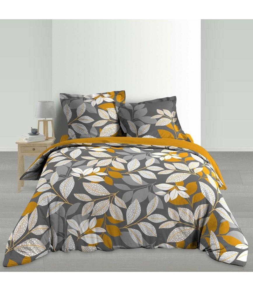 Housse de couette 240x220 + 2 taies Scala coton percale 78 fils Leroy Merlin