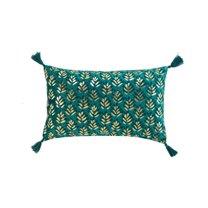 Coussin Déco Velours Écureuil 40x40cm Bleu