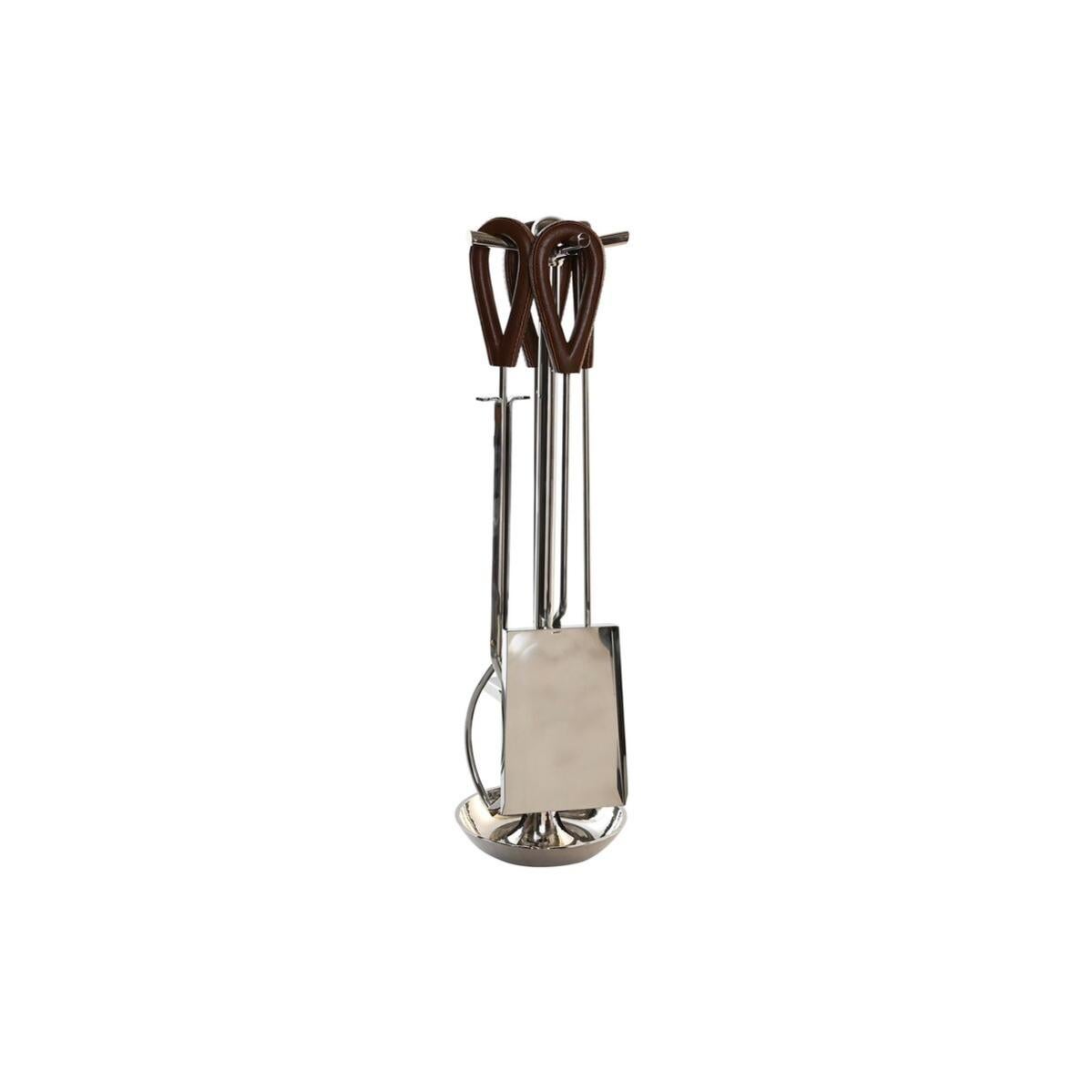 Utensilios para chimenea dkd home decor acero inoxidable aluminio 15 x