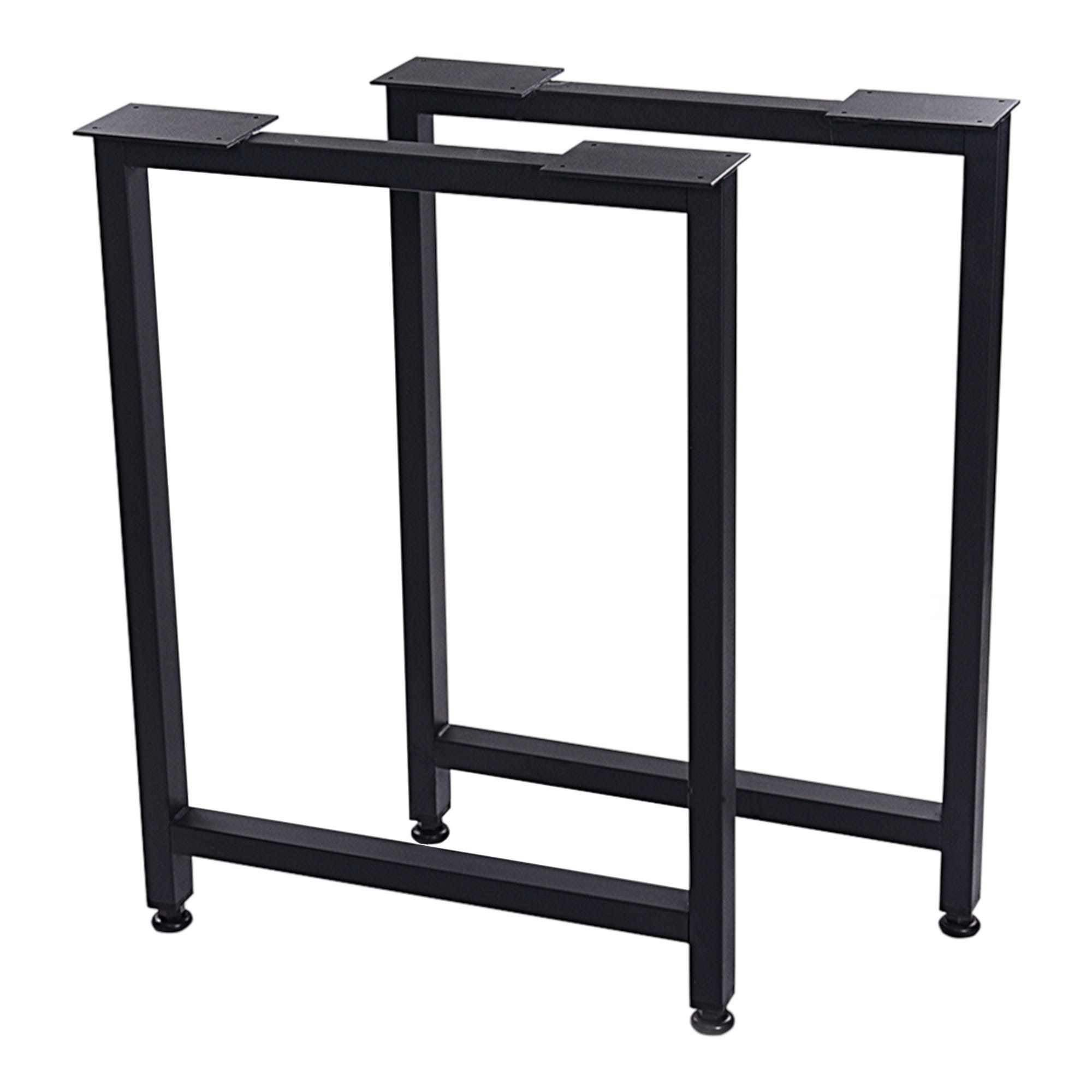 Gamet® PROFIL SYSTEM SR23 patas de mesa de acero, forma rectangular, estilo  industrial, color negro, 2 unidades