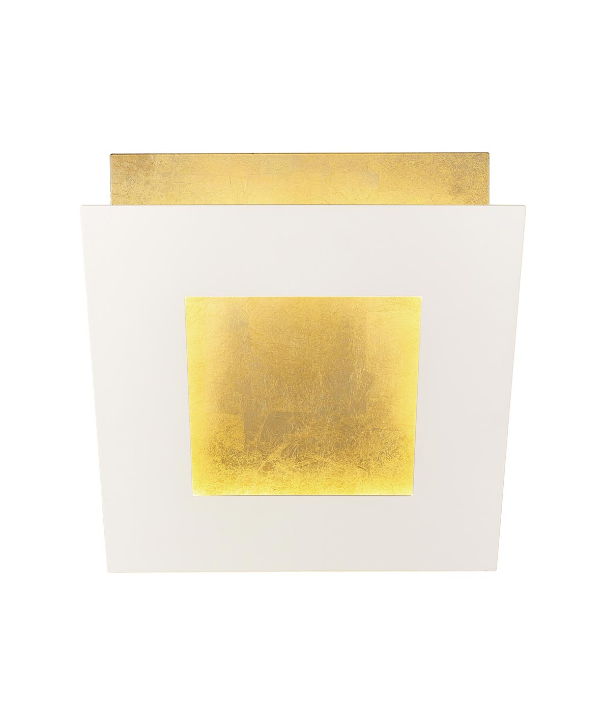 Aplique de pared cuadrado led 12/18/24/40w 3000k - blanco + oro, 24w