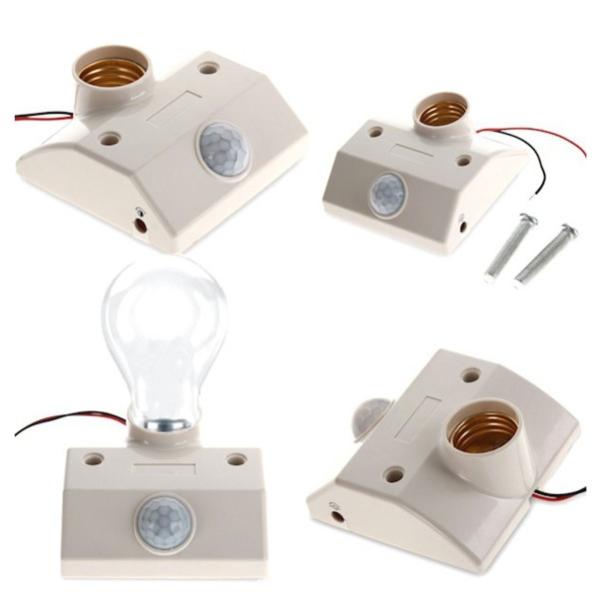 Portalampada Rubacorrente Con Doppia Presa E27 - Adattatore Da Lampadina A Spina Per Luci E Elettrodomestici