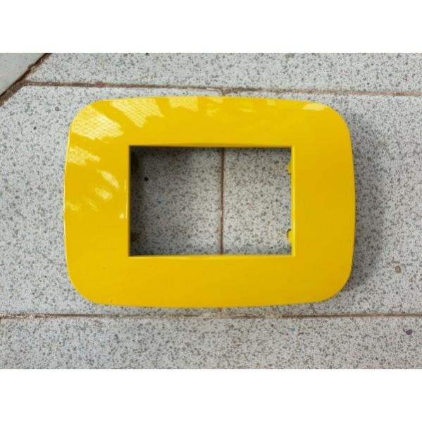 4 Pezzi Placche Compatibile Con Bticino Axolute, Placche Plastica Ovale (3 Posti/Moduli,Silver - Foto 4