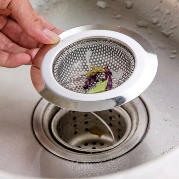 Filtro Per Lavello In Acciaio Inox 92 Mm Con Guarnizione In Gomma - Anti-Intasamento