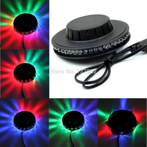 lampada rotante effetto discoteca a soffitto led rgb da tavolo multicolor  luce