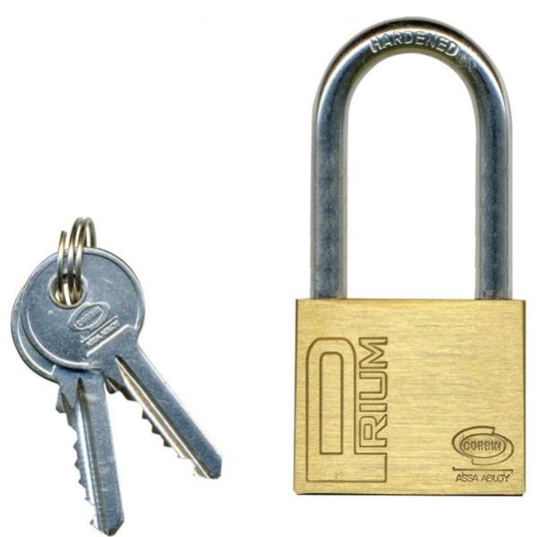 Lucchetto ottone arco normale prium cifratura unica ka pl110 - mm.60