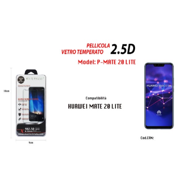 PELLICOLA VETRO TEMPERATO HUAWEI MATE 10 LITE Protezione Schermo Display Lcd.1.1.1164.gp.225030 PELLICOLA VETRO TEMPERATO HUAWEI MATE 10 LITE Protezione Schermo Display Lcd.1.1.1164.gp.225030