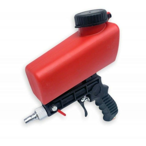 Trade Shop - Pistola Sabbiatrice Serbatoio 900ml Aria Compressa Pneumatica  Ugello In Acciaio