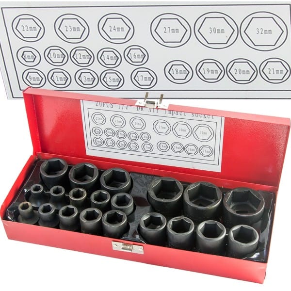 PDR* 4 BUSSOLE ESAGONALI RINFORZATE PER AVVITATORE PNEUMATICO 1/2" 17 A 27mm 742 - Foto 5