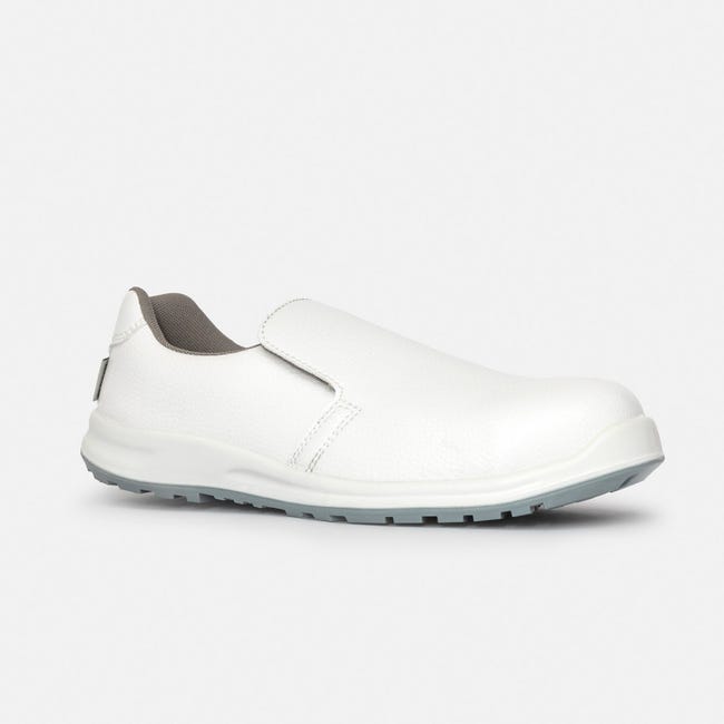 Chaussures de cuisine blanche mixte avec coque acier S2