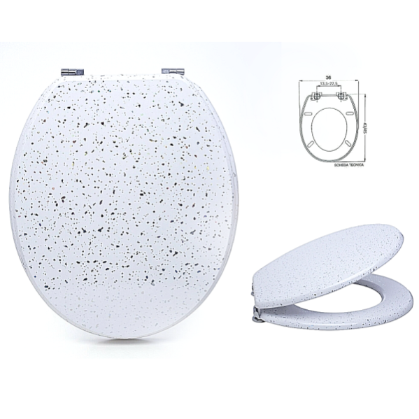 SEDILE COPRIWATER UNIVERSALE PER BAGNO COPRI WC WATER IN LEGNO MDF 18 - Foto 4