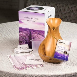 UMIDIFICATORE DIFFUSORE AROMI PROFUMI AD ULTRASUONI DEPURATORE LED  AROMATERAPIA