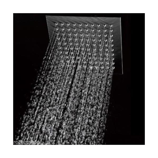 Soffione Doccia A Pioggia Quadrato VIGIME 30.5 Cm - Acciaio Inox 304 Con 144 Gettti In Silicio, Nero Opaco - Alta Pressione