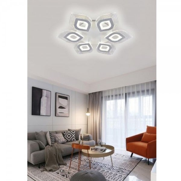 Trade Shop - Lampadario Plafoniera Con Quadrati Lampada Da Soffitto Led  Design Moderno C26-b Bianco Naturale 