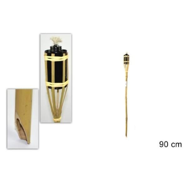 Torcia Svedese In Legno Moritz – 6 Pezzi, Con Stoppino Per Accensione, Durata 1,5-2h, Altezza 20 Cm, Per Giardino, Campeggio E Feste