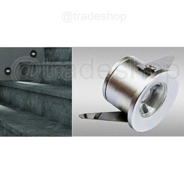 Faretto Led 1w A Incasso Silver Punto Luce Colore Rosso