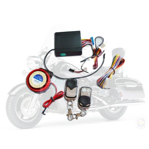 Trade Shop - Kit Antifurto Moto Scooter Con 2 Telecomandi Centralizzato  Sirena 125 Db Allarme