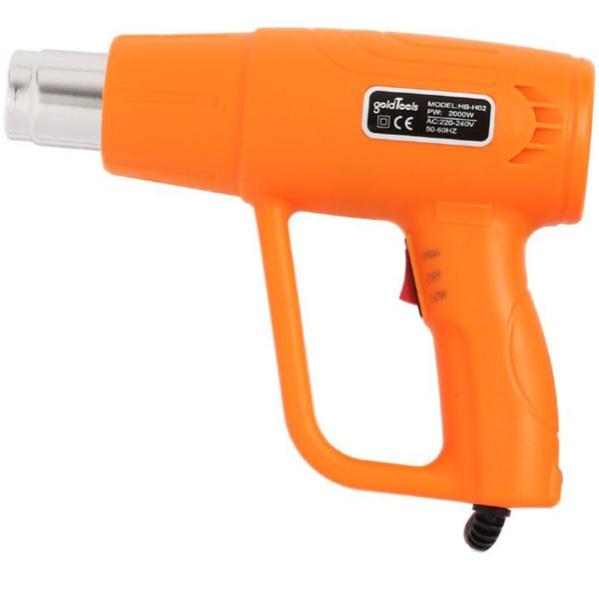Pistola Termica Senza Fili 4 Pezzi – Con Griglia E Ugelli, Temperatura Regolabile 300-580°C | Per Batterie Al Litio 20V, Per Film Termoretraibile E Lavori Fai-Da-Te