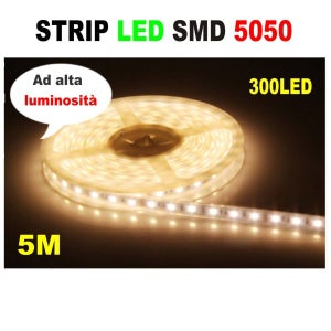 Strip Led Neon Flessibile Striscia Decorativa 5 Mt Ip65 Vari Toni Di Luce  U-12v 