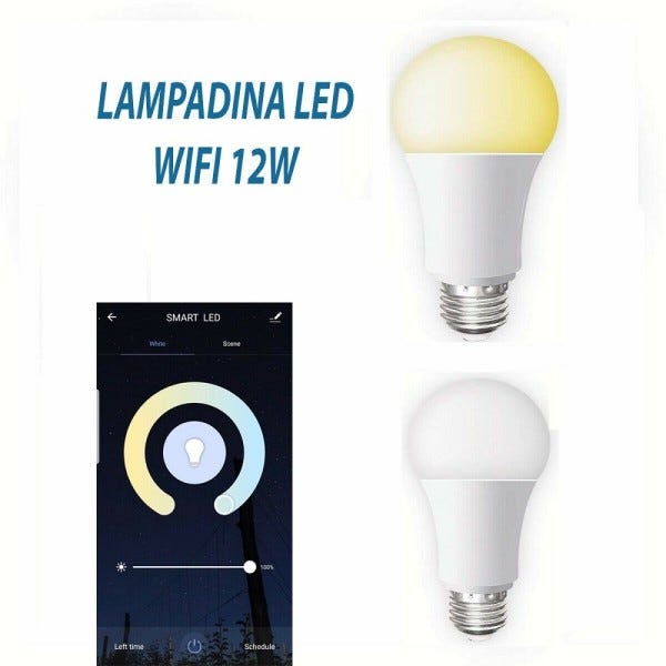 Trade Shop - Lampadina Smart Led Wifi E27 12w 2700k 6400k