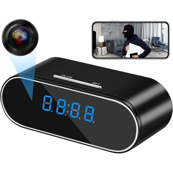 Mini telecamera spia, full hd 1080p spy camera, mini telecamera wireless con  registrazione loop e visione notturna