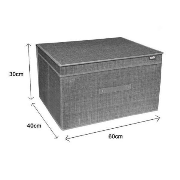 COSE DA CASA Scatola Porta Indumenti in Tessuto Organizer Armadio o Sottoletto Box 36x48H19 BEJE Richiudibile Salvaspazio Contenitore per Abiti e Biancheria