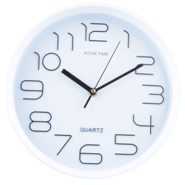 Rocío Finanzas Diplomacia Reloj pared redondo 30 cm - blanco | Leroy Merlin