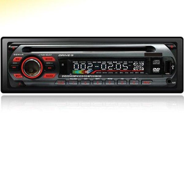 Trade Shop - Autoradio Stereo Per Macchina Auto Radio 52w X 4 Fm Mp3 Usb  Sd/mmc Dvd Cd Aux