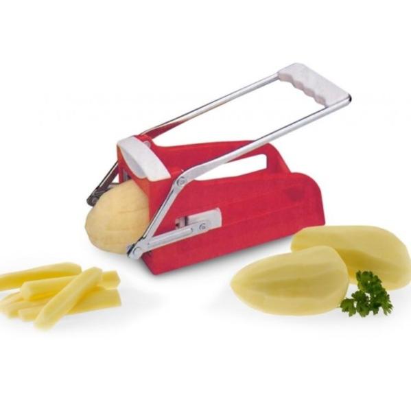 ICO Taglia Patate, Tagliere Acciaio Inox, Affettatrice Manuale con Lame da 12mm e 9mm