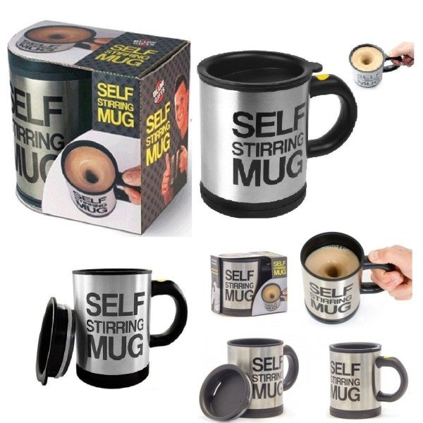 Tazza Bicchiere Automescolante Self Stirring Mug Per Cappuccino Latte  Colazione - Trade Shop TRAESIO - Idee regalo