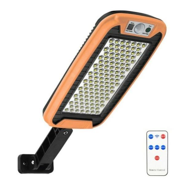 LAMPIONE FARO PANNELLO SOLARE LED 400W TELECOMANDO E PALETTO DI