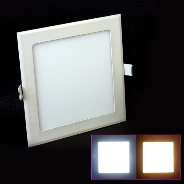 Trade Shop - Faretto Led 18w Ultra Slim Quadrato Incasso A Molla Con Led  Driver 22.5cm Bianco Caldo Quadrato 