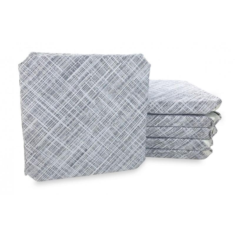 2 Coprisedia In Tessuto Jacquard Elasticizzato KELUINA Per Poltrone A Vasca – Grigio Chiaro - 2