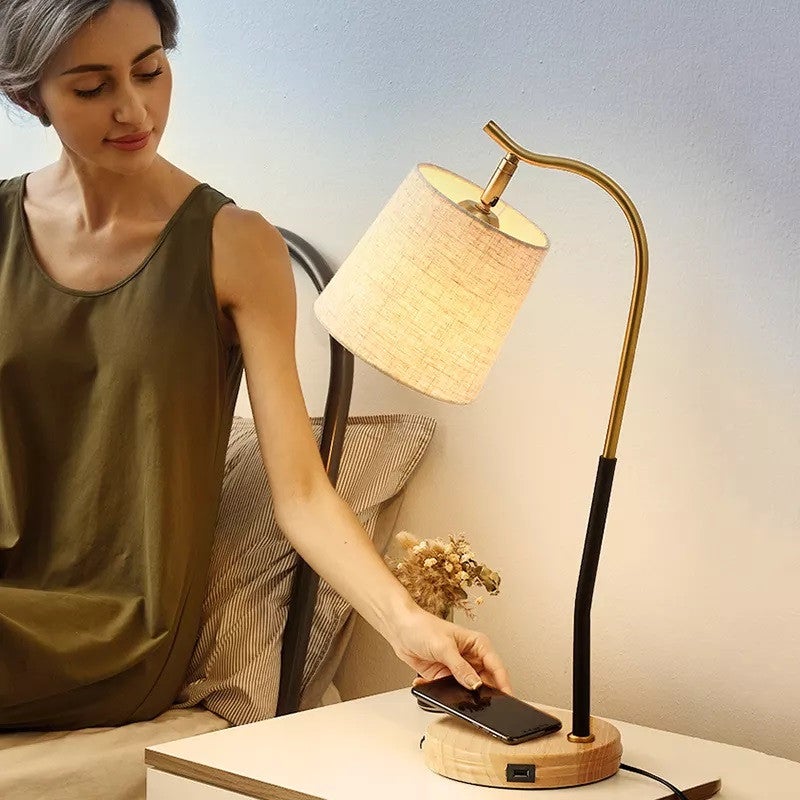 LAMPE DE CHEVET Chargeur sans Fil, Lampe de Table Tactile avec
