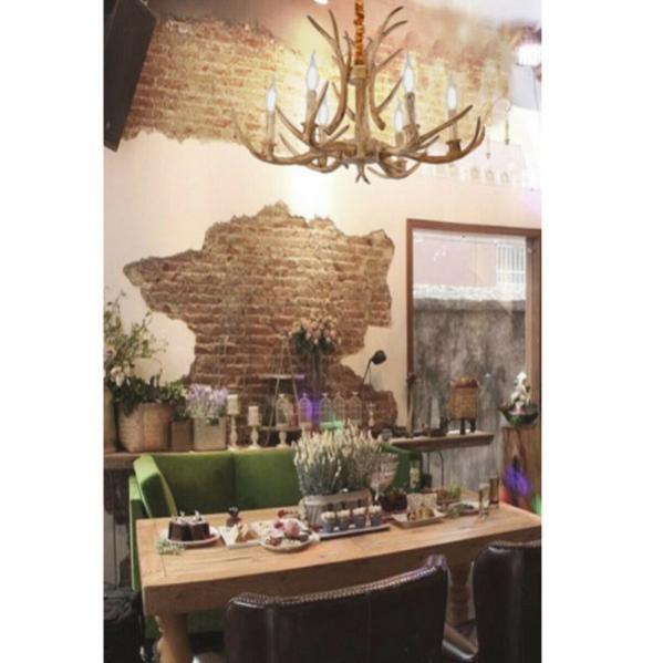 Palazzo Decorazione Murale A Forma Di Corna Di Cervo, Colore Argento, 37 Cm