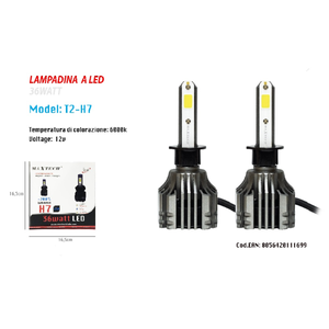 Set di lampadine a LED per auto con attacco H7, COB LED