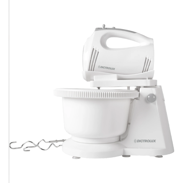 Duronic SM3 Robot da cucina 2 in 1 da 300 W con ciotola da 4 L inclusa –  Impastatrice elettrica con 2 fruste / 2 ganci / 1 frusta da cucina – 5  veloc— duronic-it