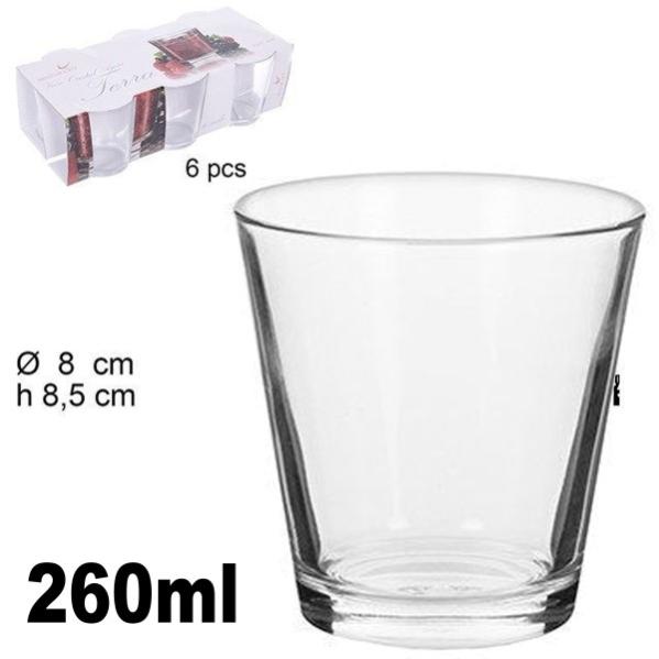 Set 6 bicchieri acqua 340 ml in vetro trasparente Celine Promozione