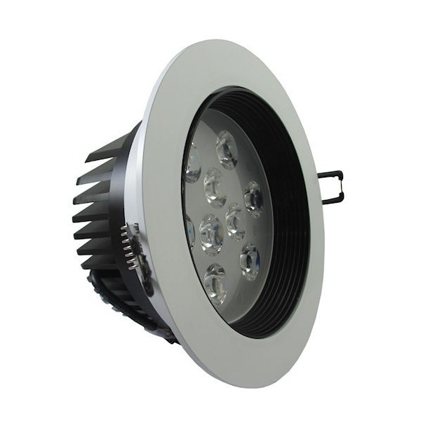 Plafoniera Faretto LED Quadrato Da Incasso 12W – Alette Rimovibili, Corpo Alluminio Bianco, Luce Bianco Naturale 4000-4500K, Driver Incluso