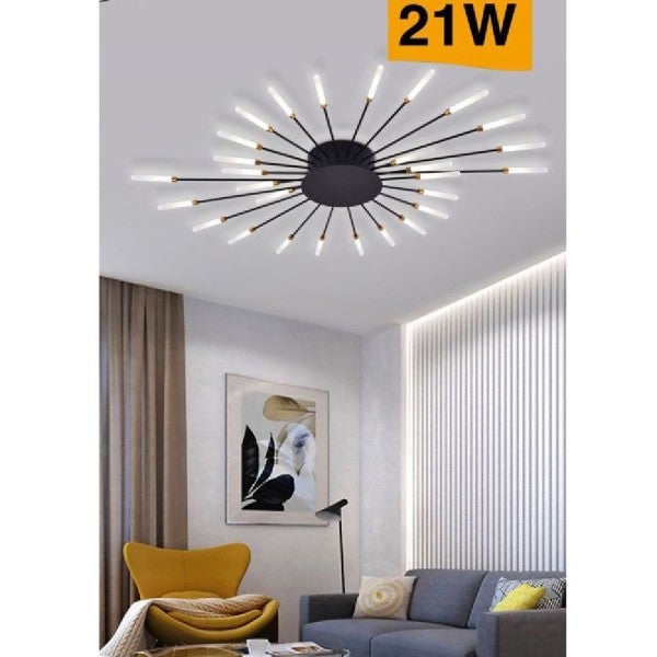 Plafoniera a led ultra moderna 21 watt lampada da soffitto a raggi