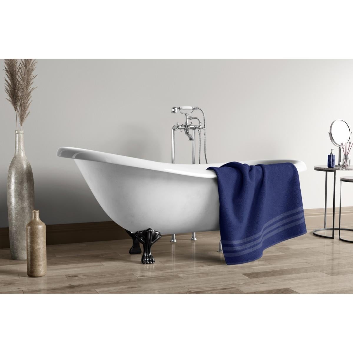 Drap de douche uni 70x140cm 100% Coton - 500g/m ? COULEURS - Bleu, MATIÈRE - 100% COTON, TAILLES - 70 x 140 cm - 2