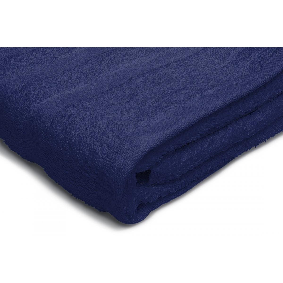 Drap de douche uni 70x140cm 100% Coton - 500g/m ? COULEURS - Bleu, MATIÈRE - 100% COTON, TAILLES - 70 x 140 cm - 3