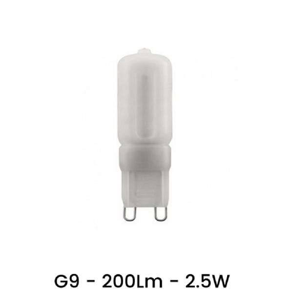 Trade Shop - Lampadina Led G9 2.5 Watt Luce Bianco Caldo 3000k Freddo 6500k  Naturale 4000k Bianco Naturale 