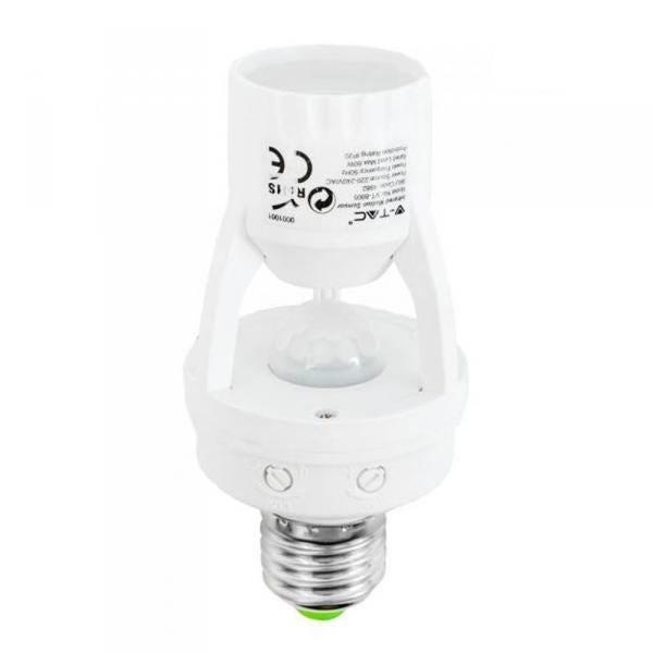BES-26700 - Lampadine e Adattatori - beselettronica - Portalampada attacco  E27 porta lampadina volante cilindro bianco 250V