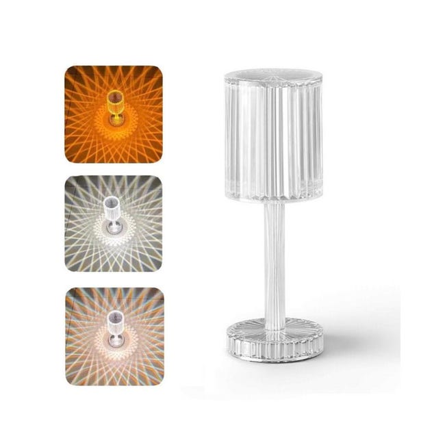 Lampada da esterno LED, senza fili DEA H38cm bianco, ricaricabile e Lampada da esterno LED, senza fili DEA H38cm bianco, ricaricabile e
