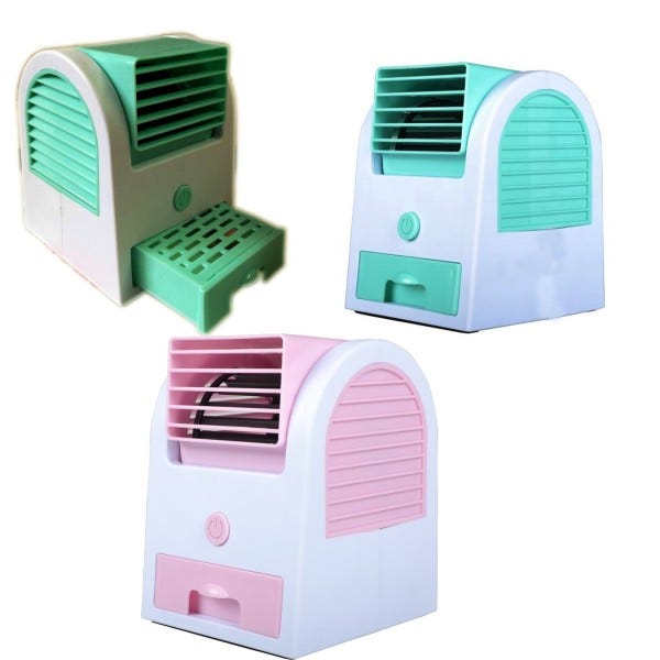 Trade Shop - Mini Condizionatore Climatizzatore Ventilatore Usb Batterie  Ghiaccio Aria Fredda
