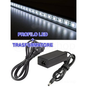 PROFILO BARRA ALLUMINIO IMPERMEABILE 1 METRO A 72 LED 5630 7020 5050 14W