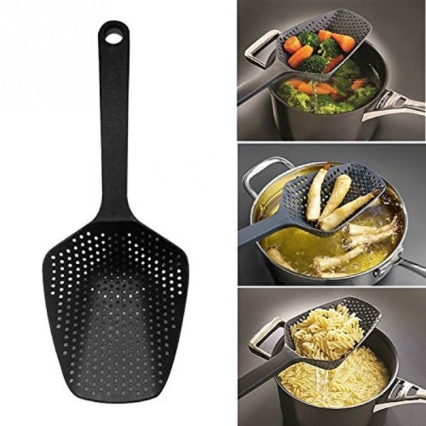 Trade Shop - Paletta Scola Pasta Verdure Filtro Colino Acqua Strumenti  Cucina Cottura Plastica